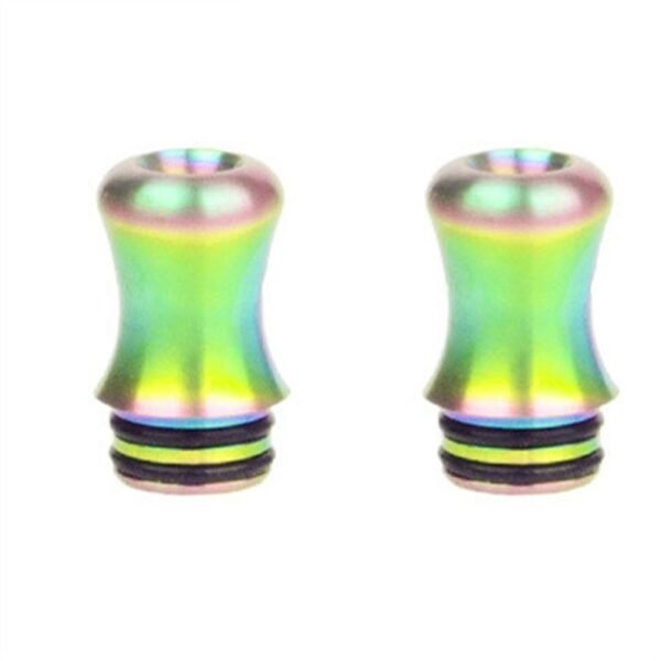 ⁦Stainless steel Drip Tip 510 MTL - دريب تيب 510 ستانلس ستيل لون قوس قزح مموج⁩ - الصورة ⁦2⁩