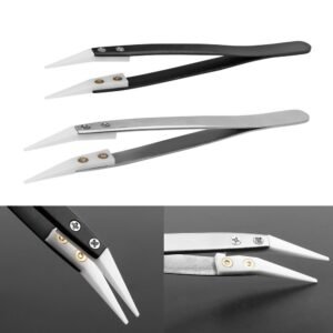 Anti-Static Stainless Steel-Ceramic Tips Tweezers