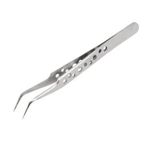 Stainless Steel Tweezers Curved Straight Tip – ملقاط – جفت