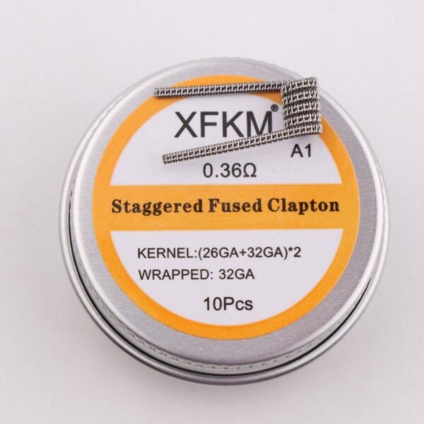 ⁦Super Clapton super Juggernaut Staircase Half Staggered Fused Clapton prebuilt coils - كويلات مسبقة اللف⁩ - الصورة ⁦3⁩