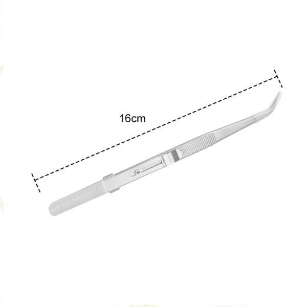⁦Stainless Steel Anti Static  Curved Tip  Slide Lock Adjustable Tweezers⁩ - الصورة ⁦5⁩