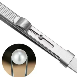 Slide Lock Stainless Steel Adjustable Straight/Curved Tip Anti Static Tweezers