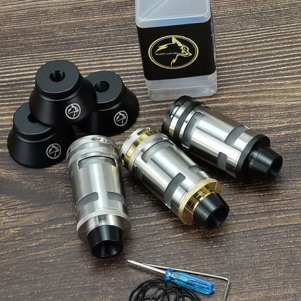 ⁦wolfcoolvape Taifun GT IV rta single coils atomizer 25mm 316SS  Rebuildable Tank 5ml topfilling bellcap⁩ - الصورة ⁦2⁩