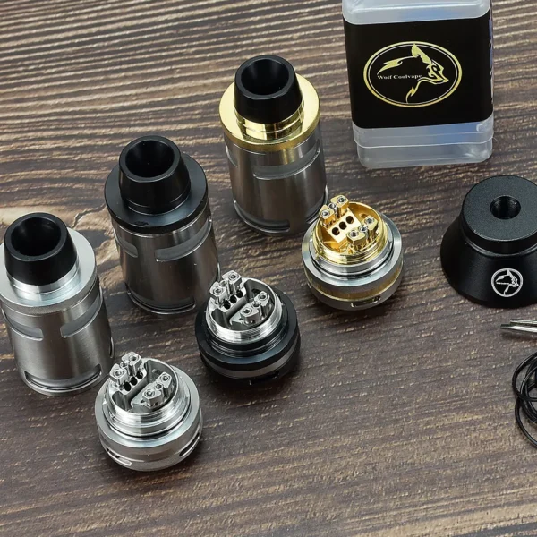 ⁦wolfcoolvape Taifun GT IV rta single coils atomizer 25mm 316SS  Rebuildable Tank 5ml topfilling bellcap⁩ - الصورة ⁦5⁩